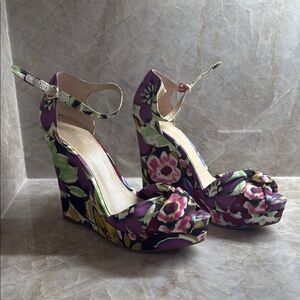 Nine West Floral Wedge Espadrilles